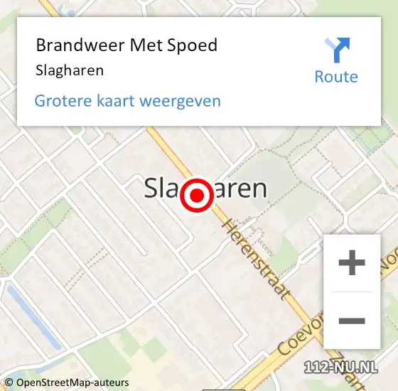 Locatie op kaart van de 112 melding: Brandweer Met Spoed Naar Slagharen op 19 december 2013 13:54