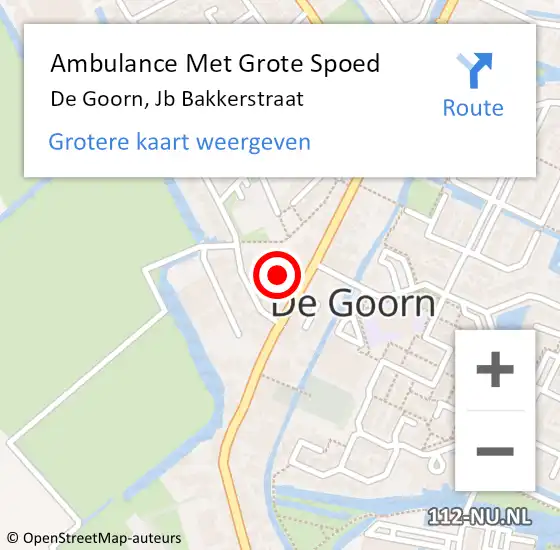 Locatie op kaart van de 112 melding: Ambulance Met Grote Spoed Naar De Goorn, Nic Koppesstraat op 27 juni 2016 16:09