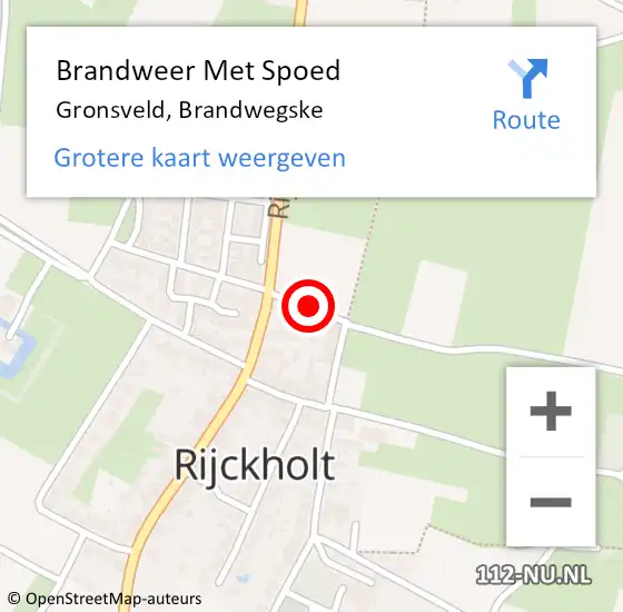 Locatie op kaart van de 112 melding: Brandweer Met Spoed Naar Gronsveld, Brandwegske op 27 juni 2016 20:18