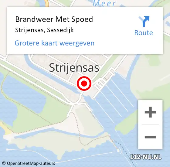 Locatie op kaart van de 112 melding: Brandweer Met Spoed Naar Strijensas, Sassedijk op 27 juni 2016 20:40