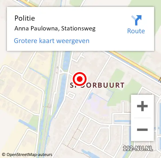 Locatie op kaart van de 112 melding: Politie Anna Paulowna, Stationsweg op 28 juni 2016 11:25