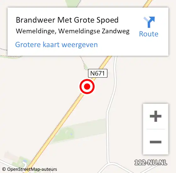 Locatie op kaart van de 112 melding: Brandweer Met Grote Spoed Naar Wemeldinge, Wemeldingse Zandweg op 28 juni 2016 17:16