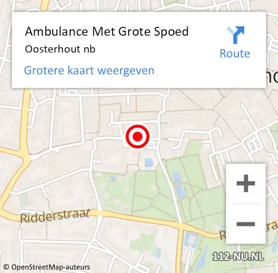 Locatie op kaart van de 112 melding: Ambulance Met Grote Spoed Naar Oosterhout nb op 29 juni 2016 05:28