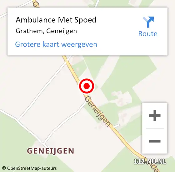 Locatie op kaart van de 112 melding: Ambulance Met Spoed Naar Grathem, Geneijgen op 29 juni 2016 11:50