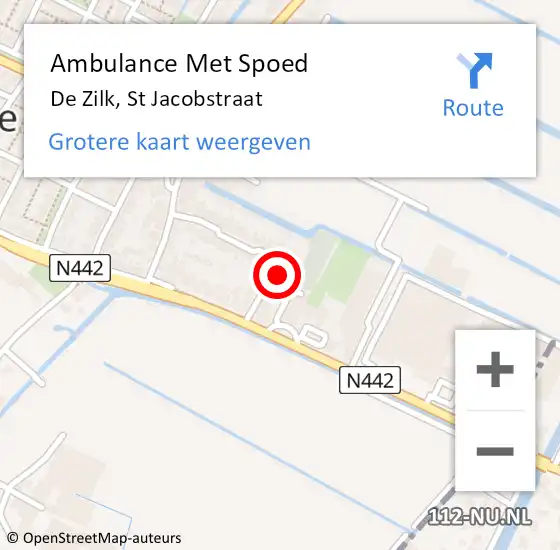 Locatie op kaart van de 112 melding: Ambulance Met Spoed Naar De Zilk, St Jacobstraat op 29 juni 2016 18:41