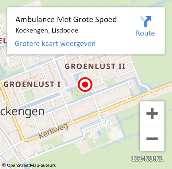 Locatie op kaart van de 112 melding: Ambulance Met Grote Spoed Naar Kockengen, Lisdodde op 29 juni 2016 20:49