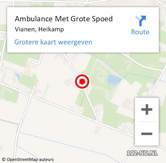 Locatie op kaart van de 112 melding: Ambulance Met Grote Spoed Naar Vianen, Heikamp op 30 juni 2016 02:09