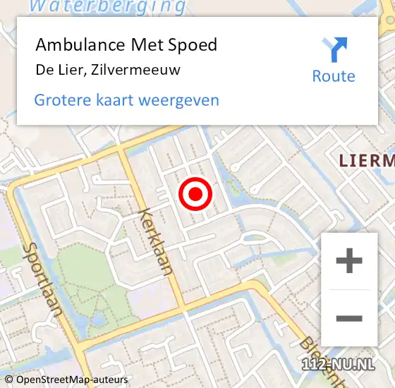 Locatie op kaart van de 112 melding: Ambulance Met Spoed Naar De Lier, Zilvermeeuw op 30 juni 2016 18:56