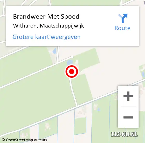 Locatie op kaart van de 112 melding: Brandweer Met Spoed Naar Witharen, Maatschappijwijk op 30 juni 2016 19:45