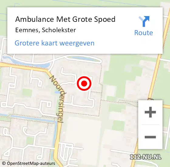 Locatie op kaart van de 112 melding: Ambulance Met Grote Spoed Naar Eemnes, Scholekster op 1 juli 2016 00:47