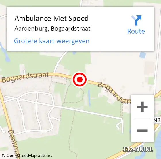 Locatie op kaart van de 112 melding: Ambulance Met Spoed Naar Aardenburg, Bogaardstraat op 1 juli 2016 03:20