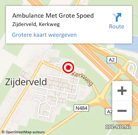 Locatie op kaart van de 112 melding: Ambulance Met Grote Spoed Naar Zijderveld, Kerkweg op 1 juli 2016 07:10