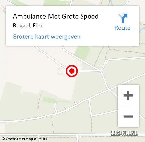 Locatie op kaart van de 112 melding: Ambulance Met Grote Spoed Naar Roggel, Eind op 1 juli 2016 08:49