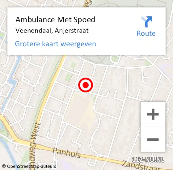 Locatie op kaart van de 112 melding: Ambulance Met Spoed Naar Veenendaal, Anjerstraat op 1 juli 2016 18:13