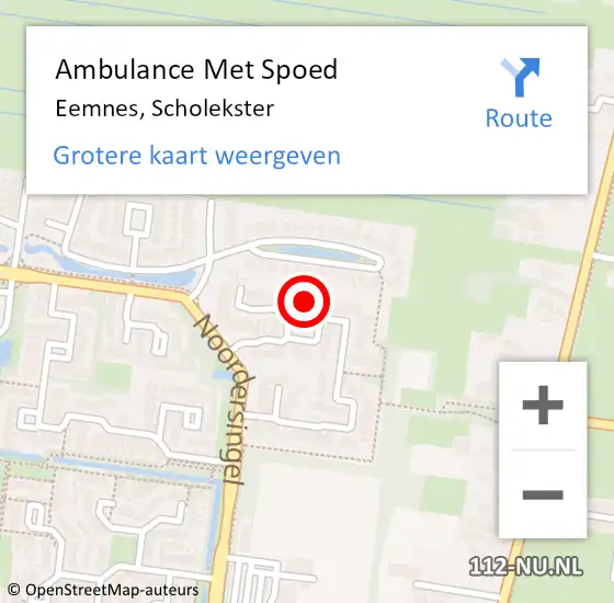 Locatie op kaart van de 112 melding: Ambulance Met Spoed Naar Eemnes, Scholekster op 2 juli 2016 08:43