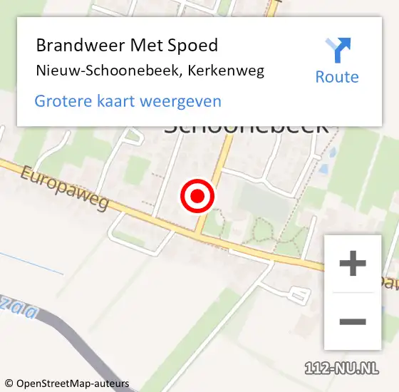 Locatie op kaart van de 112 melding: Brandweer Met Spoed Naar Nieuw-Schoonebeek, Kerkenweg op 2 juli 2016 15:17