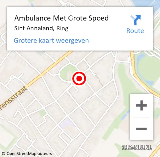 Locatie op kaart van de 112 melding: Ambulance Met Grote Spoed Naar Sint Annaland, Ring op 2 juli 2016 20:41