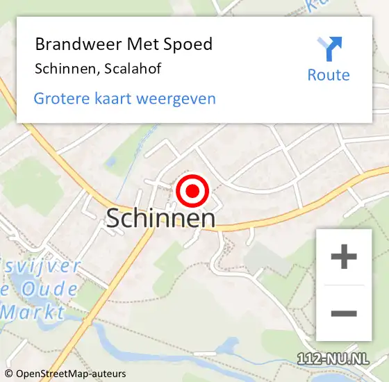 Locatie op kaart van de 112 melding: Brandweer Met Spoed Naar Schinnen, Scalahof op 3 juli 2016 08:59