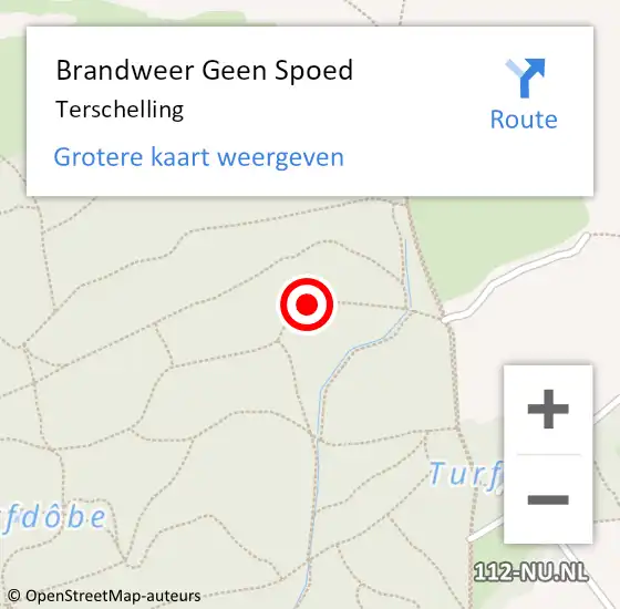 Locatie op kaart van de 112 melding: Brandweer Geen Spoed Naar Terschelling op 4 juli 2016 19:16