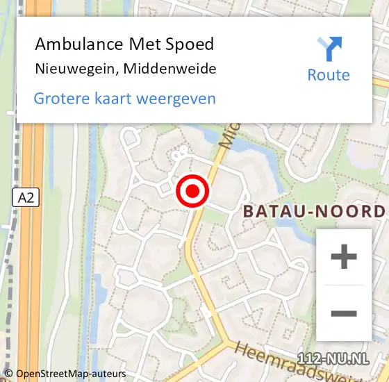 Locatie op kaart van de 112 melding: Ambulance Met Spoed Naar Nieuwegein, Middenweide op 5 juli 2016 17:16