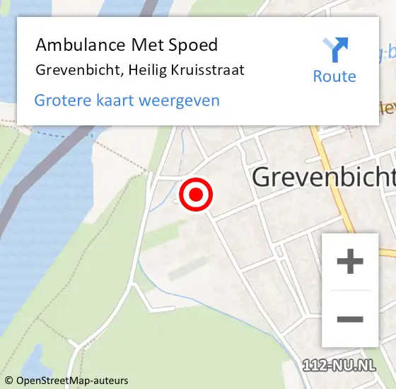 Locatie op kaart van de 112 melding: Ambulance Met Spoed Naar Grevenbicht, Heilig Kruisstraat op 20 december 2013 10:48