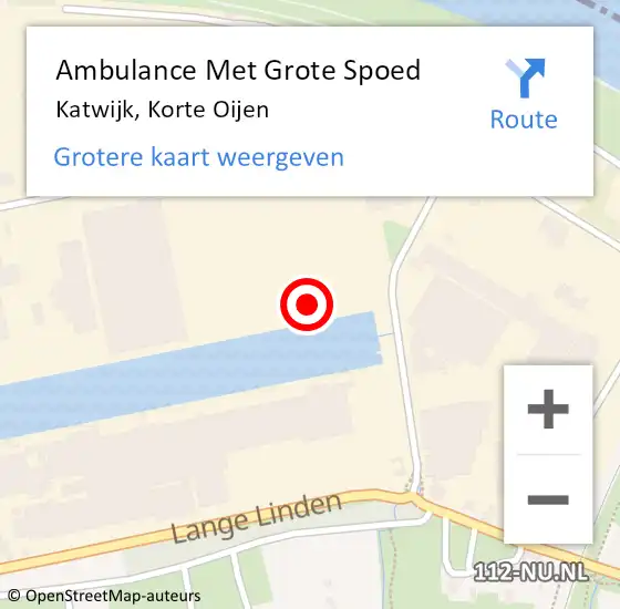 Locatie op kaart van de 112 melding: Ambulance Met Grote Spoed Naar Katwijk, Korte Oijen op 20 december 2013 11:02