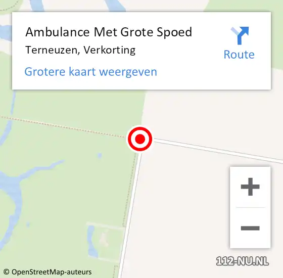 Locatie op kaart van de 112 melding: Ambulance Met Grote Spoed Naar Terneuzen, Verkorting op 6 juli 2016 01:53