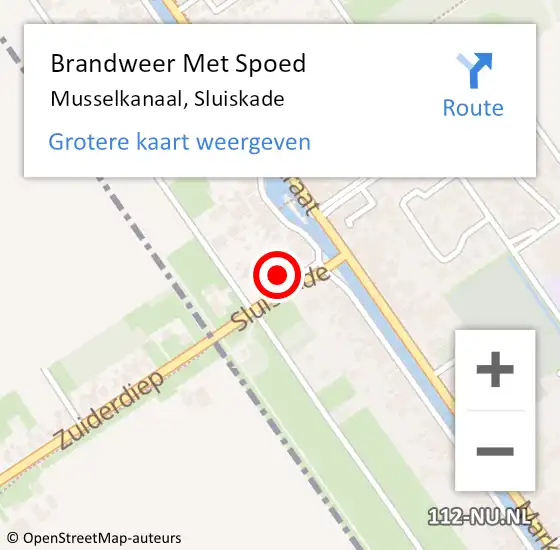 Locatie op kaart van de 112 melding: Brandweer Met Spoed Naar Musselkanaal, Sluiskade op 6 juli 2016 07:03