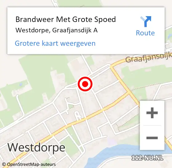 Locatie op kaart van de 112 melding: Brandweer Met Grote Spoed Naar Westdorpe, Graafjansdijk A op 6 juli 2016 09:51