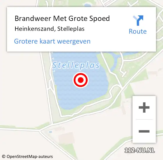 Locatie op kaart van de 112 melding: Brandweer Met Grote Spoed Naar Heinkenszand, Stelleplas op 6 juli 2016 14:20