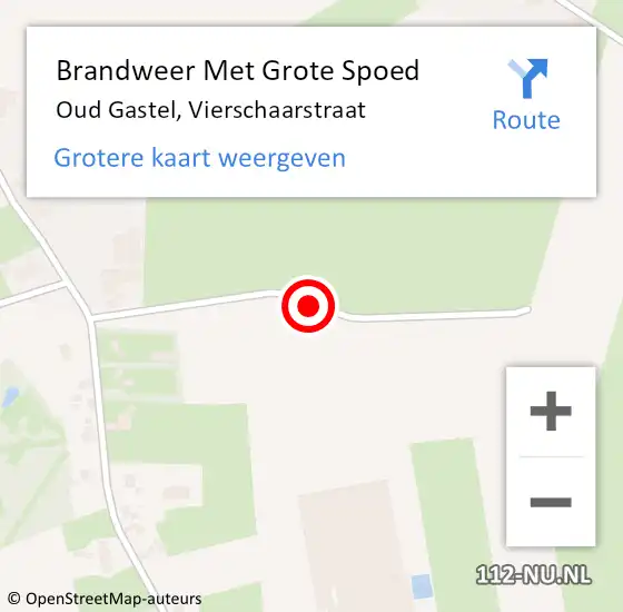 Locatie op kaart van de 112 melding: Brandweer Met Grote Spoed Naar Oud Gastel, Vierschaarstraat op 6 juli 2016 16:11