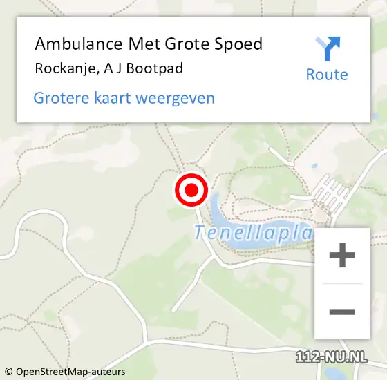 Locatie op kaart van de 112 melding: Ambulance Met Grote Spoed Naar Rockanje, A J Bootpad op 7 juli 2016 15:41