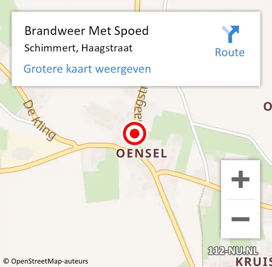 Locatie op kaart van de 112 melding: Brandweer Met Spoed Naar Schimmert, Haagstraat op 7 juli 2016 20:40