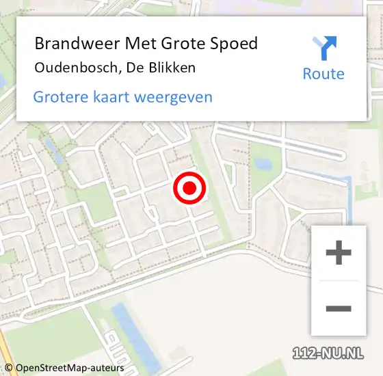 Locatie op kaart van de 112 melding: Brandweer Met Grote Spoed Naar Oudenbosch, De Blikken op 7 juli 2016 23:23