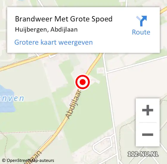 Locatie op kaart van de 112 melding: Brandweer Met Grote Spoed Naar Huijbergen, Abdijlaan op 8 juli 2016 07:30