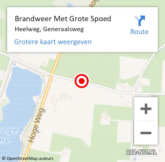 Locatie op kaart van de 112 melding: Brandweer Met Grote Spoed Naar Heelweg, Generaalsweg op 8 juli 2016 13:52