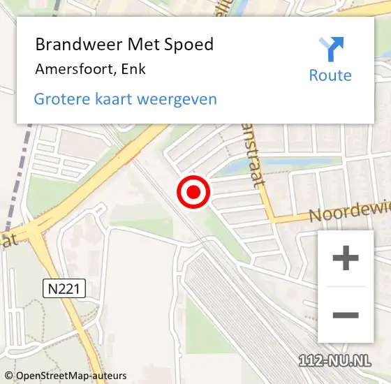 Locatie op kaart van de 112 melding: Brandweer Met Spoed Naar Amersfoort, Enk op 9 juli 2016 18:14