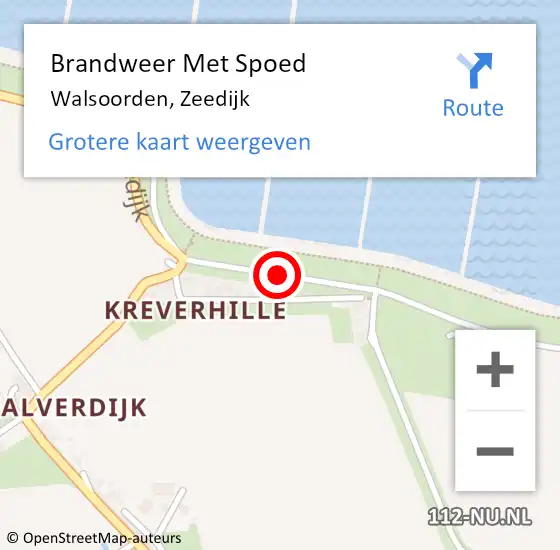 Locatie op kaart van de 112 melding: Brandweer Met Spoed Naar Walsoorden, Zeedijk op 9 juli 2016 20:36