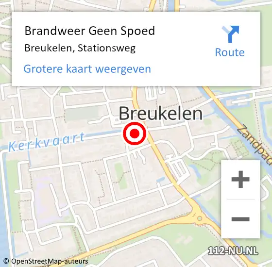 Locatie op kaart van de 112 melding: Brandweer Geen Spoed Naar Breukelen, Stationsweg op 10 juli 2016 12:49