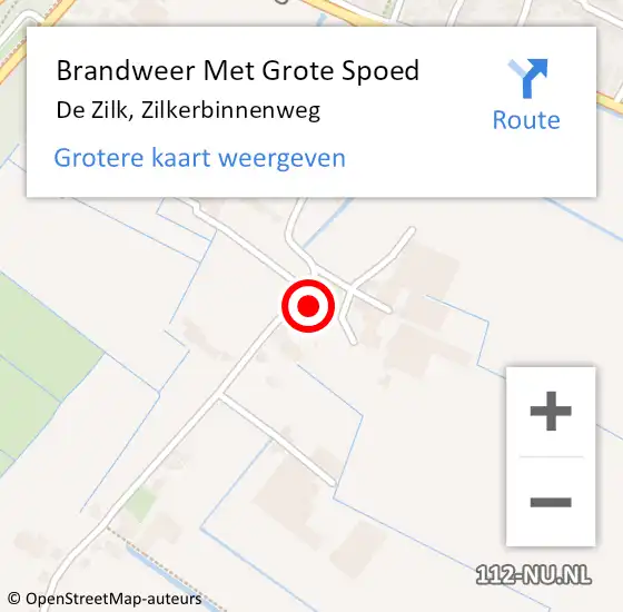 Locatie op kaart van de 112 melding: Brandweer Met Grote Spoed Naar De Zilk, Zilkerbinnenweg op 10 juli 2016 14:49