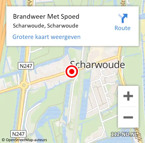 Locatie op kaart van de 112 melding: Brandweer Met Spoed Naar Scharwoude op 10 juli 2016 19:39