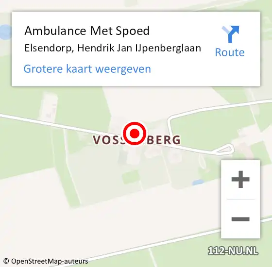 Locatie op kaart van de 112 melding: Ambulance Met Spoed Naar Elsendorp, Hendrik Jan IJpenberglaan op 10 juli 2016 21:07