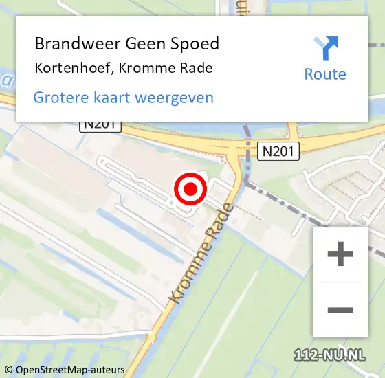 Locatie op kaart van de 112 melding: Brandweer Geen Spoed Naar Kortenhoef, Kromme Rade op 11 juli 2016 11:29