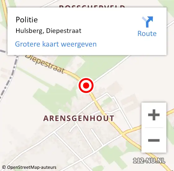 Locatie op kaart van de 112 melding: Politie Hulsberg, Diepestraat op 11 juli 2016 17:27