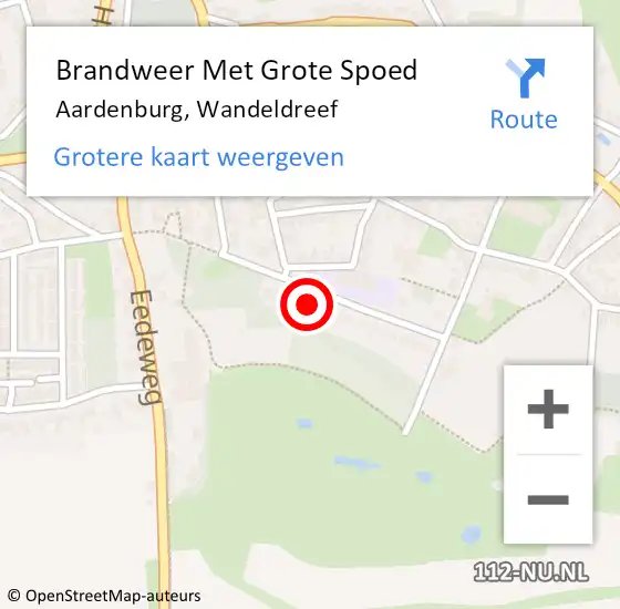 Locatie op kaart van de 112 melding: Brandweer Met Grote Spoed Naar Aardenburg, Wandeldreef op 13 juli 2016 15:50