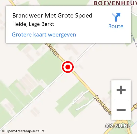 Locatie op kaart van de 112 melding: Brandweer Met Grote Spoed Naar Heide, Lage Berkt op 14 juli 2016 03:11