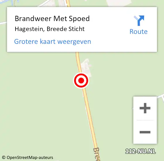 Locatie op kaart van de 112 melding: Brandweer Met Spoed Naar Hagestein, Breede Sticht op 14 juli 2016 15:32