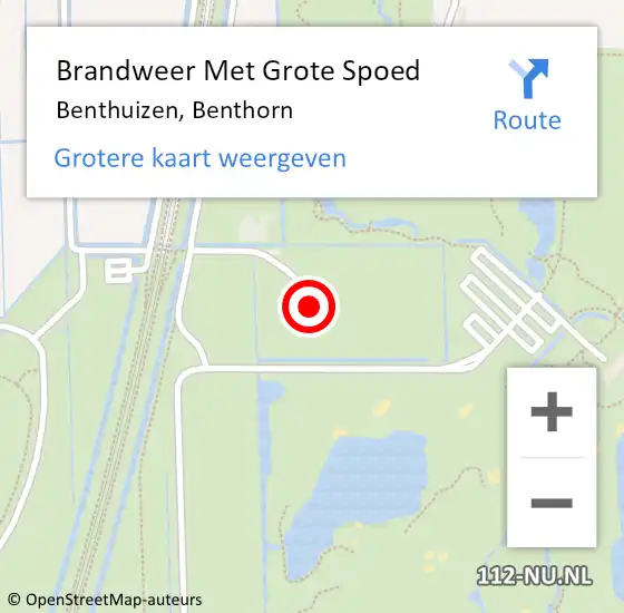 Locatie op kaart van de 112 melding: Brandweer Met Grote Spoed Naar Benthuizen, Benthorn op 14 juli 2016 16:54