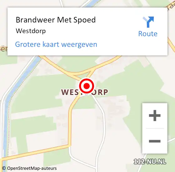 Locatie op kaart van de 112 melding: Brandweer Met Spoed Naar Westdorp op 21 december 2013 11:24