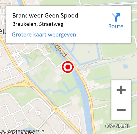 Locatie op kaart van de 112 melding: Brandweer Geen Spoed Naar Breukelen, Straatweg op 16 juli 2016 16:21